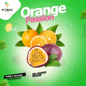 orange and passion fruit juice photo